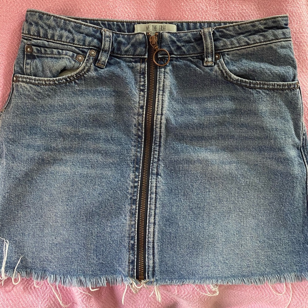 Free people jean skirt